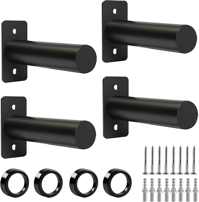 CAELUM Weight Plate Holder, Wall Mounted for 2" Olympic Plates | Heavy Duty, Alloy Steel, Sturdy, 330lb Weight Capacity, Space-Saving Storage Stand for Home Gym Organization