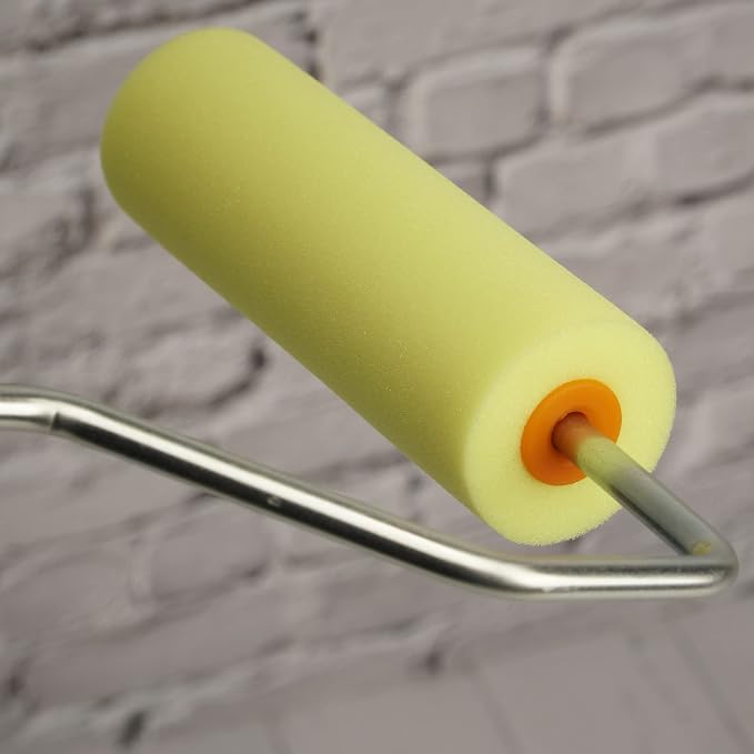 Voomey 4 Inch Foam Paint Roller, High Density Flat Head Foam 24 ack | Mini Paint Roller, Home Painting Supplies, Paint Edger Tool for Walls, Suitable for Kitchen Cabinets, Doors, Tables, Etc