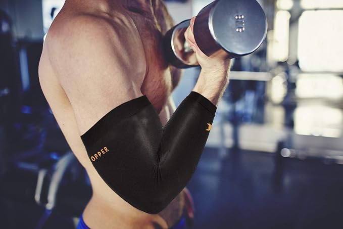 THX4COPPER Elbow Compression Sleeve(2 Pieces) - Copper Infused Support -Guaranteed Recovery Copper Elbow Brace-Idea for Workouts, Sports, Golfers, Tennis Elbow, Arthritis, Tendonitis (XX-Large)