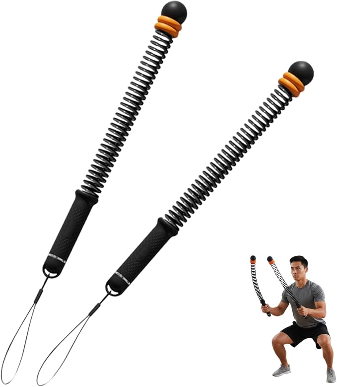Portable Ropeless Battle Ropes | Adjustable Weights Cordless Battle Ropes for, Workout Ropes for HIIT, No-Jump Training & Full-Body Exercise for Men & Women