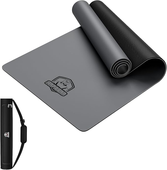 HAPBEAR Large Yoga Mat - 72"×30" Double-Sided Rubber Exercise & Workout Mat - Non-Slip Textured Surface - 5mm Thick Cushioned for Joints - Shock-Absorbing & Durable for Fitness (Yoga, Pilates) - Bonus Oxford Bag Included
