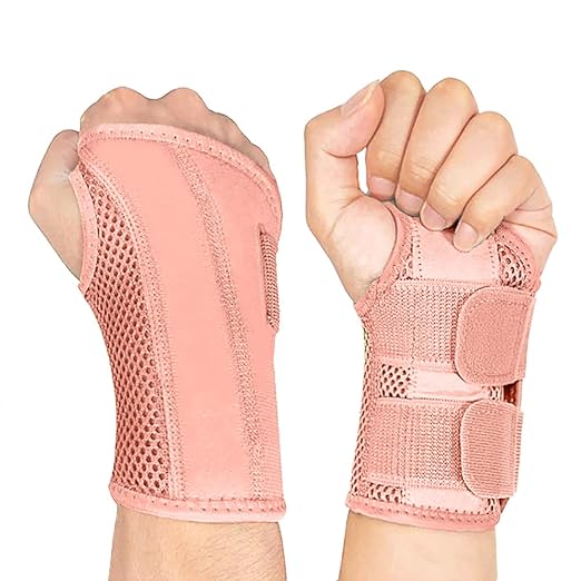 NuCamper Wrist Brace for Carpal Tunnel Night Wrist Support Right Left Hands | Wrist Splint for Men Women, Tendonitis Arthritis Pain Relief,Adjustable Compression Hand Braces, Sleeping, Office Work Typing
