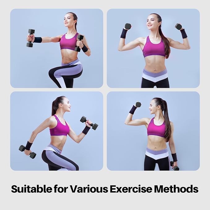 Zempox Hand Weights for Women at Home 2-5 lb Light Adjustable Dumbbells Set | Adjustable 2-5 lb(A Pair 4lb 6lb 8lb 10lb), 4-in-1 Design, TPU Soft Grip, Quick Weight Change, Compact for Home, Gym, Office