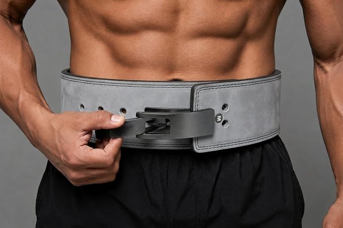 ZORQ Lever Belt Weight Lifting Belt - 10mm Thick 4 Inch Wide Genuine Leather Powerlifting Belt for Men & Women - Professional Gym Belt for Squats, Deadlifts, Bodybuilding & Strength Training