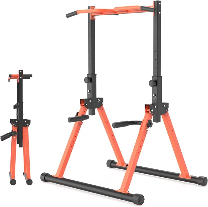Z ZHICHI Foldable Pull-Up Dip Station Weight Capacity 400LBS