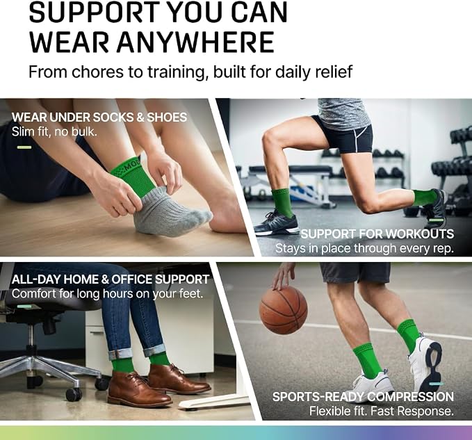 Modvel Foot & Ankle Brace Socks for Sprained Ankle Compression Sleeve - Foot Support for Women & Men - Tendonitis & Arthritis Ankle Brace Sports Running, Torn Ligaments & Women Stabilizing Ankle Wrap