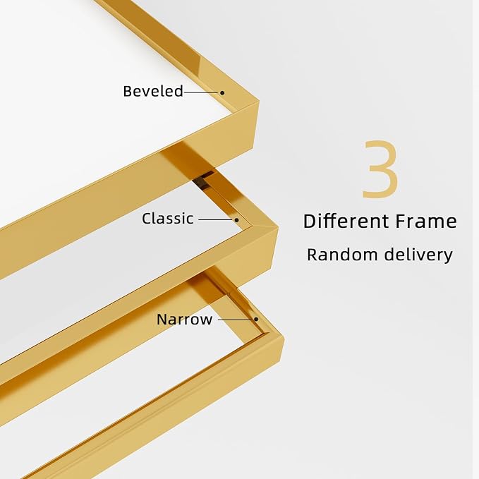 Beauty4U 59" x 16" Full Length Mirror with Stand, Gold Floor Mirror | Standing, Leaning, or Wall-Mounted Tempered Glass Full Body Mirror with Metal Frame for Bedroom, Closet, Modern Home Decor