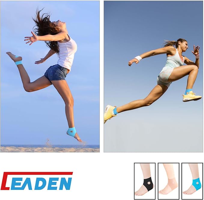 Precut Kinesiology Tape for Ankle, 20 Pcs - Ankle Support & Stability, Ankle Pain Relief - Waterproof & Elastic, Breathable Hypoallergenic Latex-Free Tape, Blue