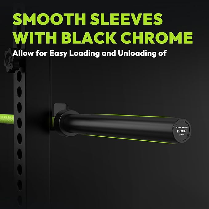 HANDBODE 7 FT Olympic Barbell 45 LB, 2-Inch Weight Bar, 1000 LB | Needle Bearings, Knurled Grip, Hard Chrome Coating, Powerlifting, Bench Press, Deadlift, Squat, Hip Thrusts And Cleans