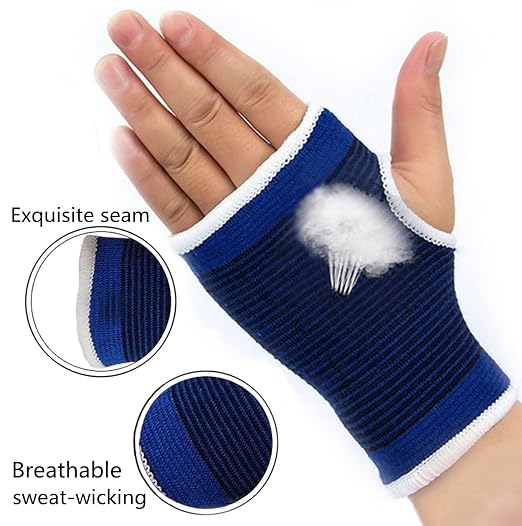 Palm Brace Wrist Compression Sleeves, Everyday Use Wrist Brace, Compression Carpal Tunnel for Wrist Pain Relief, Fitness Gloves, Sports compression Glove, Wrist guard for Men and Women (Blue)