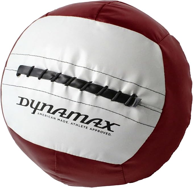 Dynamax Standard Medicine Ball, 4–30 lb Soft Shell Wall Ball, 14-Inch Weighted Exercise Ball for Strength Training, Core Workouts, Conditioning & Functional Fitness