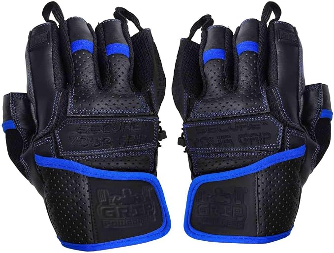 Elite Leather Gym Gloves – Grip & Comfort Design for Weightlifting, Powerlifting, Bodybuilding & Strength Training Workouts for Men & Women