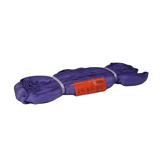 ATERET Powerlift Purple Polyester Endless Round Sling - 4 Feet Length, 2,600 lb. Vertical Capacity, 5,200 lbs Basket - Heavy Duty Poly Lifting Sling