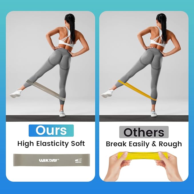 WIKDAY Exercise Resistance Bands with Handles for Working Out Workout Bands Set with Door Anchor for Physical Therapy, Yoga, Pilates