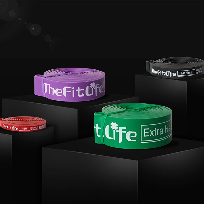 TheFitLife Pull Up Assistance Bands- Resistance Bands for Working Out, Long Workout Bands for Exercise, Fitness Band for Pullup Assist, a Substitute of Dumbbell Set and Kettlebells, Barbell