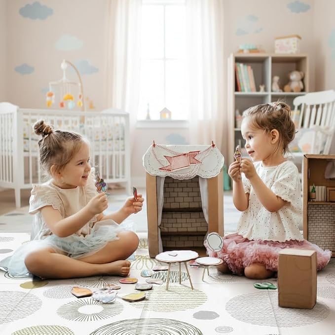 Baby Play Mat, 79x70 Inch Foldable Play Mats for Babies and Toddlers | Extra Large, Anti-Slip Crawling Mat for Floor, Reversible & Waterproof Foam Floor Mat,Baby Foam Playmat, For Tummy Time