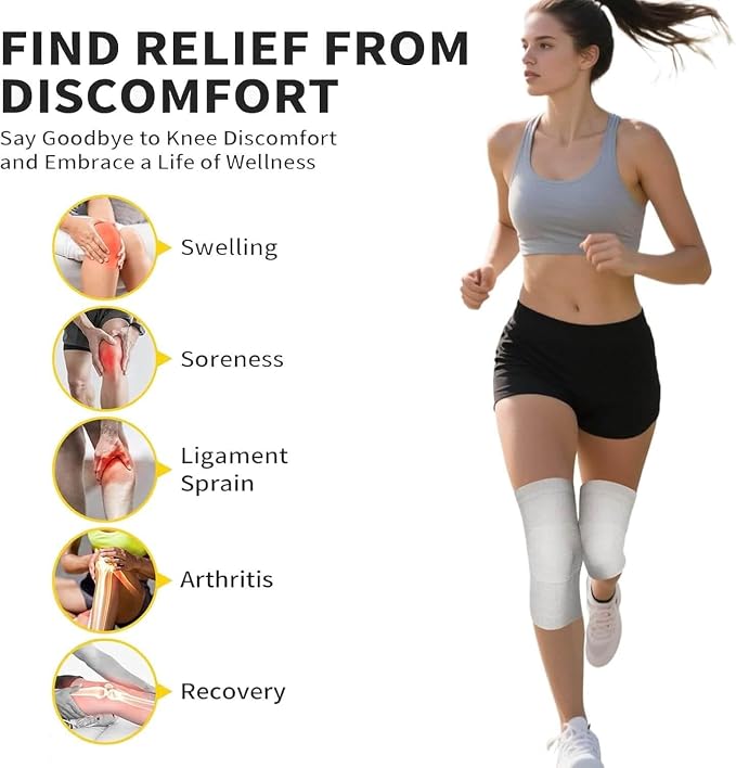 Bamboo Knee Sleeves for Women Knee Pain, One Pair Bamboo Knee Compression Sleeve (1 Pair- Gray, X-Large)