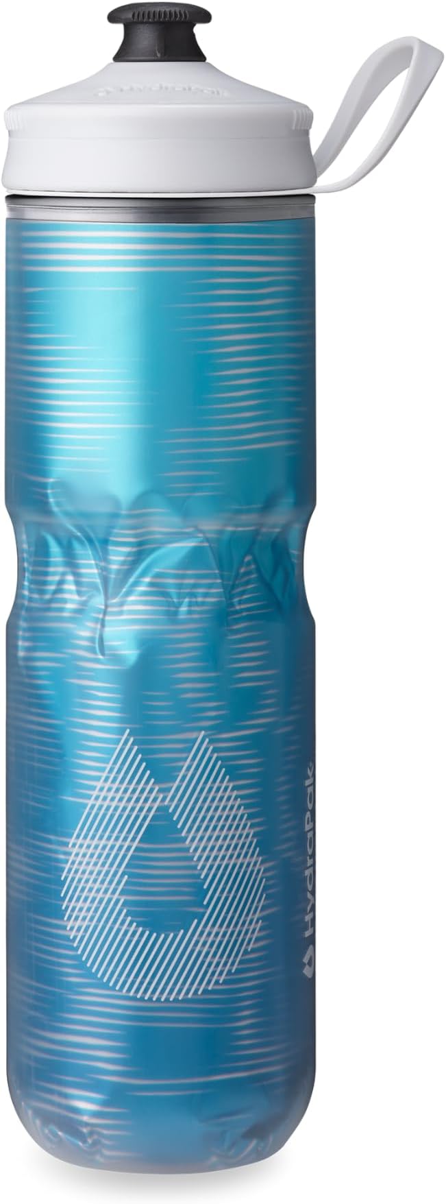 HydraPak Polar Sport Insulated Water Bottle (24oz, Pulse Blue) | High Flow, BPA Free, Tri-Layer Insulation, Leakproof, Dash Handle, Easy Squeeze, Self-Sealing Cap, for Sports