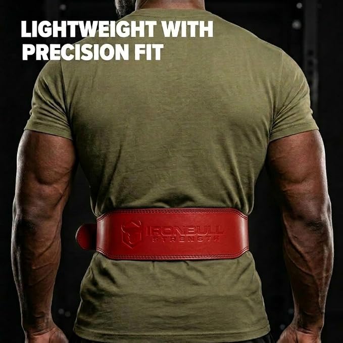 7mm Leather Weight Lifting Belt (IPF Approved) – 4” to 2” Tapered Weightlifting Belt for Powerlifting, Olympic Lifting, Gym & Workout – Back Support Belt for Men & Women