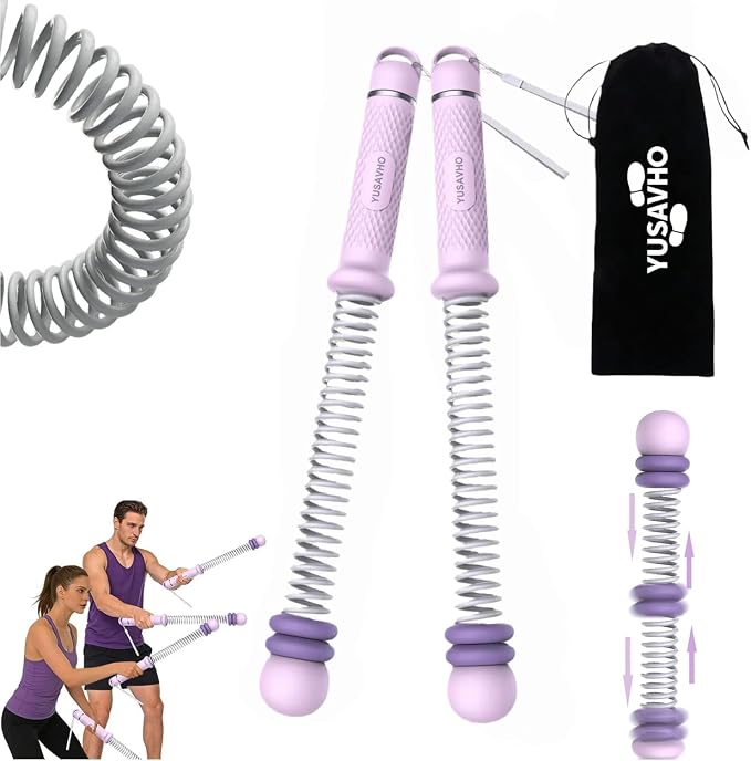 Adjustable Ropeless Battle Ropes for Home Gym for Men & Women, Quiet Air Resistance Heavy Duty Cordless Battle Rope,Exercise Ropes with Variable Resistance, Strength & Low-Impact Cardio for HIIT