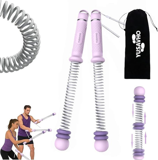 Adjustable Ropeless Battle Ropes for Home Gym for Men & Women, Quiet Air Resistance Heavy Duty Cordless Battle Rope,Exercise Ropes with Variable Resistance, Strength & Low-Impact Cardio for HIIT