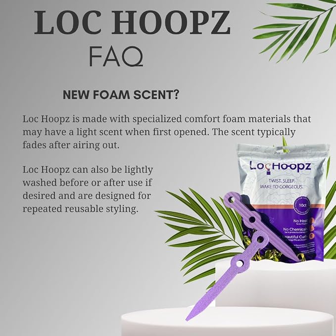 – 10 Long Hair Foam Curling Loops for Microlocs & Sisterlocks, No Heat Hair Curlers for Natural Curls, Soft Sleep-Friendly Rollers for Textured Hair.