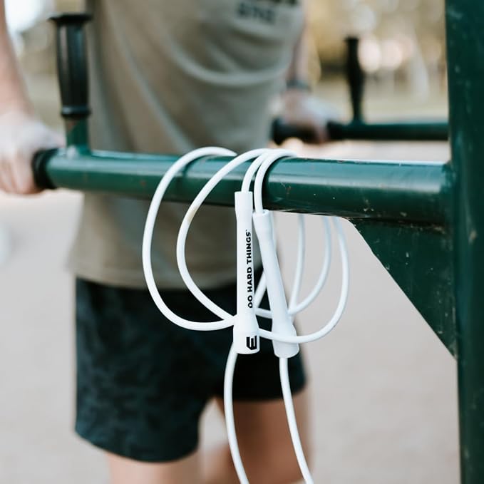 Elite Jumps 6mm PVC Jump Rope, Adjustable Skipping Rope | Non-kinking PVC cord. Unbreakable handles. Smooth rotation. For cardio and boxing.