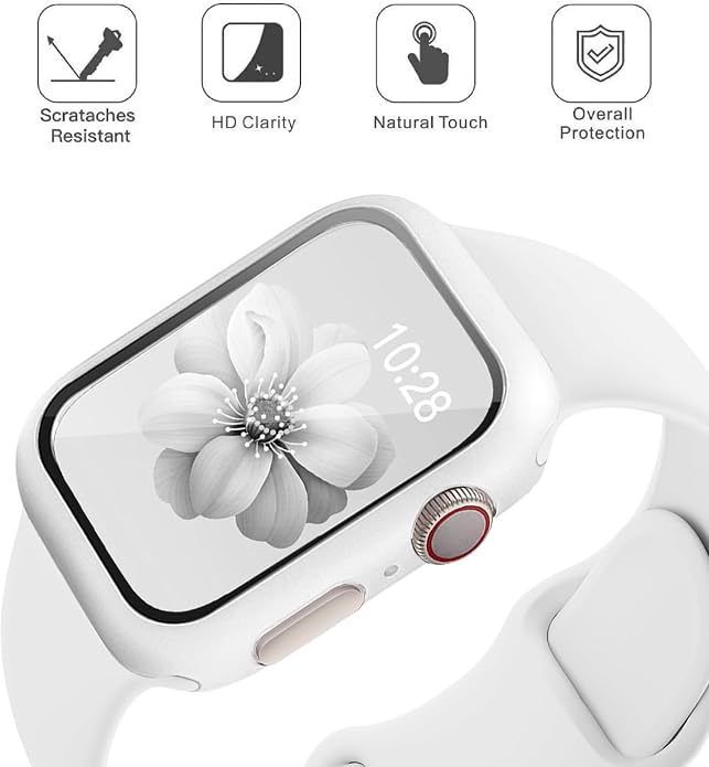 Sport Band and Case for Apple Watch Band 40mm 44mm 46mm 42mm 41mm 45mm 38mm iWatch Bands for Women/Men,Silicone Waterproof Strap with Cover Combo for Apple Watch Series 11 10 9 8 7 6 5 4 SE Ultra/2 3