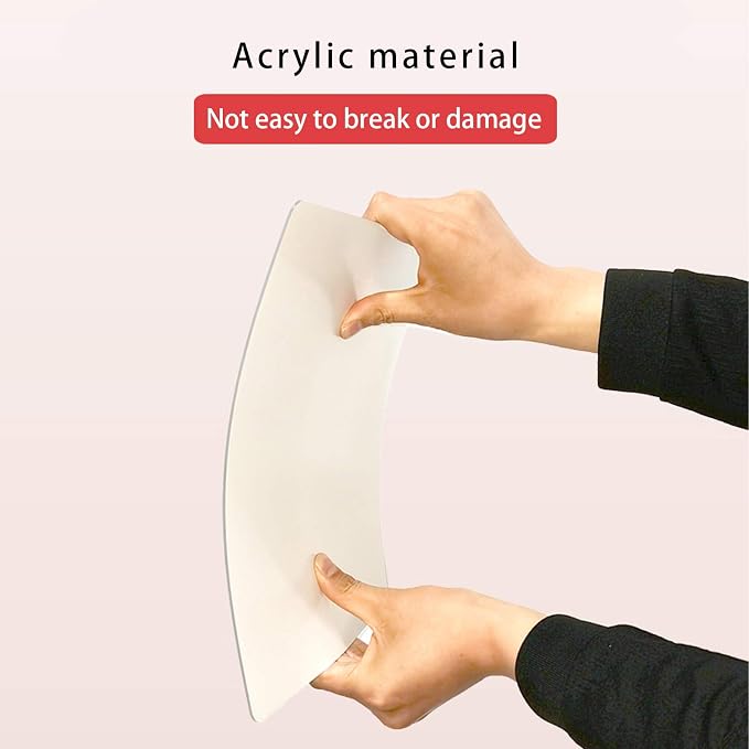 iCAGY Acrylic Mirror for Wall Kids Adults Bedroom Door Closet | Shatterproof, Self-Adhesive, Lightweight, Plastic Mirror Tile Sheet, Reflective, Safe, Plexiglass, 8x12 inch 2 Pcs