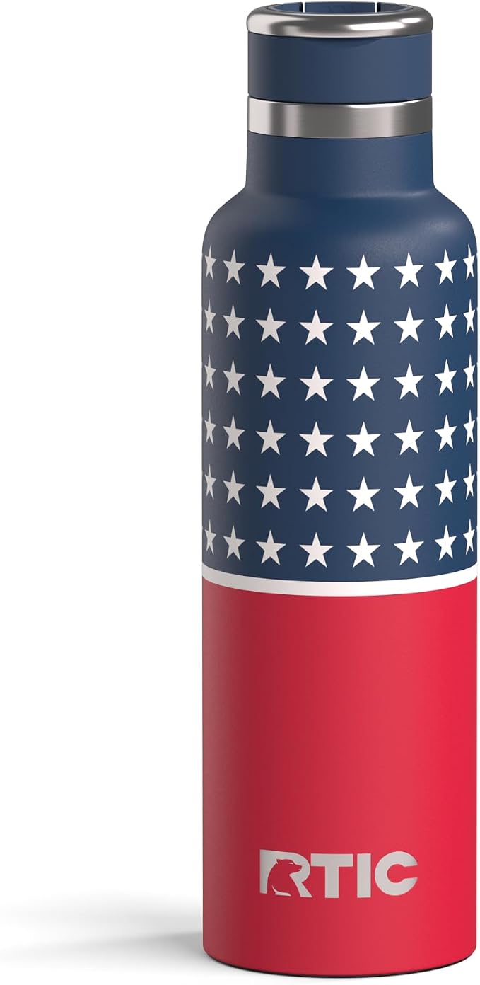 RTIC 20oz Journey Water Bottle Ceramic Lined Metal Stainless Steel Vacuum Insulated, BPA Free, Reusable, for Water, Hot and Cold Drinks, Travel, Sports, Camping, Stars