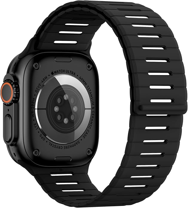 Magnetic Sport Bands Compatible with Apple Watch Bands for Men Women | Silicone Wristband 49mm 46mm 45mm 40mm 44mm 38mm 41mm 42mm, Replacement for iWatch Ultra Series 11 10 9 8 7 6 5 4 3 2 1 SE