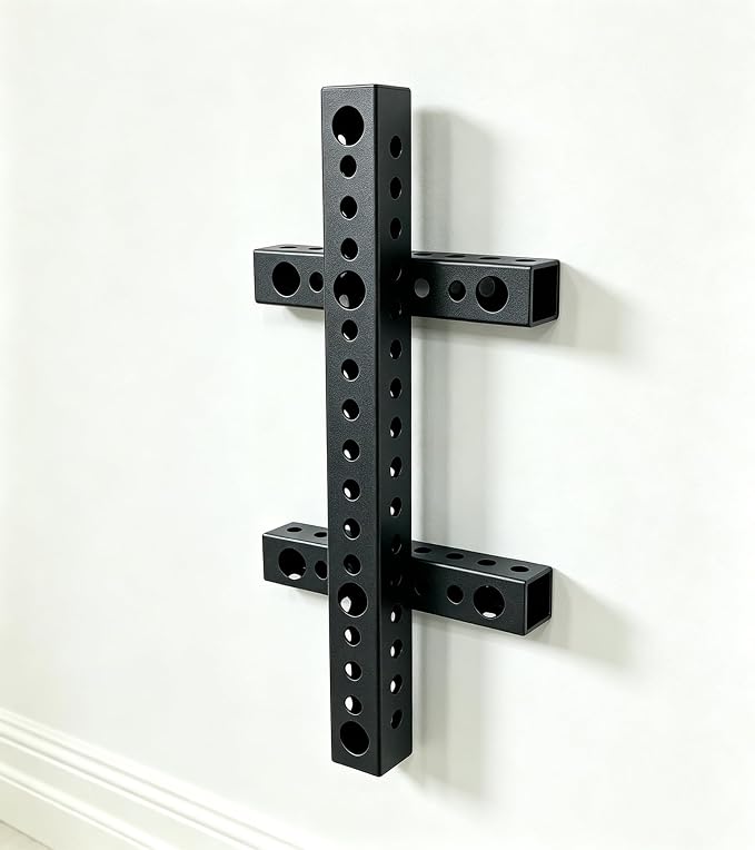 AHTAPFON Wall Storage Stringer,Wall-Mounted Storage Tube,Width 3x3" For Placement Weight Plate,Landmine Attachment, Resistance Bands,Save Space in Home Gym