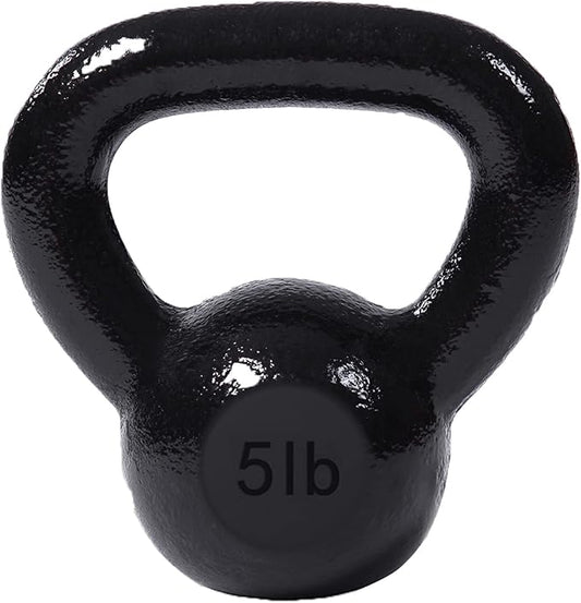 JFIT Cast Iron Kettlebell – Single Weight, Flat Bottom, Polished Handle | Men & Women | CrossFit, Cardio & Strength Training
