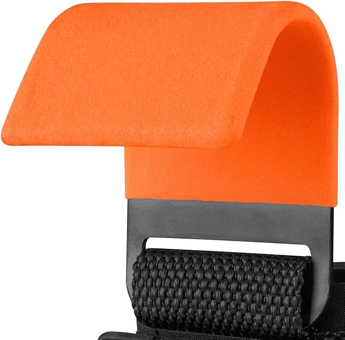 Weight Lifting Rod Hooks Heavy Duty Wrist Wraps Power Weight Lifting Training Gym Grips Straps Set of 2