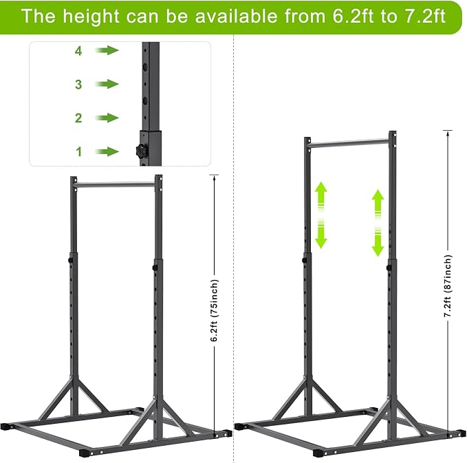 SELEWARE Dip Bar Attachment for Power Rack, 2 x 2 Tube, Multi Grip Handle | Fully Welded Steel Design, Stable Support for Dips, Pull Ups and Strength Training, Ideal for Home Gym Workouts