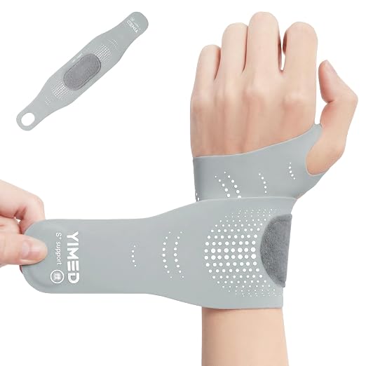 Ultra-Thin Wrist Brace Support for Carpal Tunnel, Grey | Wrist Brace for TFCC Tears, Elastic Wrist Wraps for Weightlifting, Typing, Gym, Day Night Wrist Support for Tendonitis, DRUJ