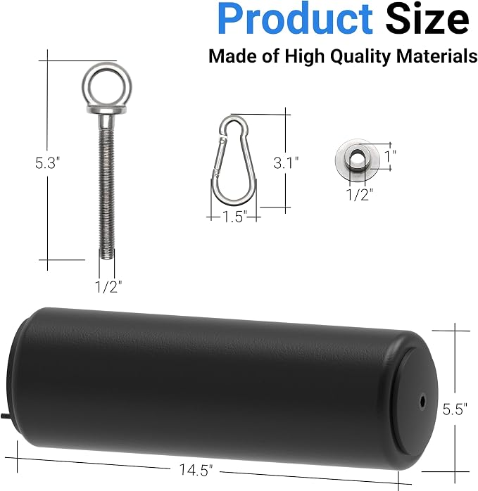 Heavy-Duty Power Rack Attachments, Quick-Install Home Gym Accessories for 2x2, 2x3 & 3x3 Power Racks, Fits 1/2" & 1" Holes