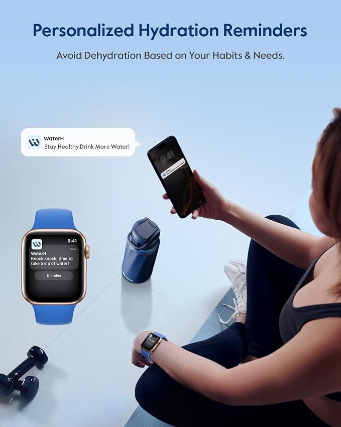 WaterH BOOST Smart Water Bottle Tracker with Reminder to Drink Water, 32oz | Double Wall Vacuum Insulated Stainless Steel, BPA-Free, Leakproof, Smart App Tracking, Travel-Friendly Wide Mouth for Office