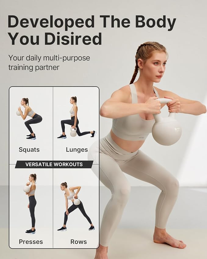 YOTTOY Soft Kettlebell for Home Workouts, Anti-Slip Wide Handle Strength Training Kettlebells, Cushioned Base for Safety - Ideal for Men, Women & Beginners