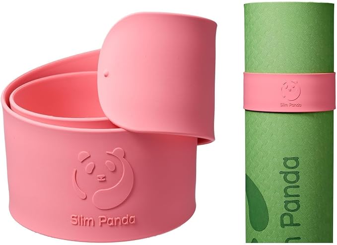 Yoga Mat Strap Slap Band, One Snap Keeps Mats Tightly Rolled, Heavy-Duty Clasp Fits Most Size Mats(24" L X 2" W)