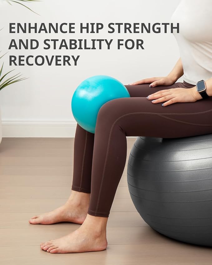 Trideer 9-Inch Pilates Ball, Small Exercise Ball Pilates Equipments for Yoga, Physical Therapy, Pregnancy, Postpartum, Core Training, Balance, Stability and Stretching