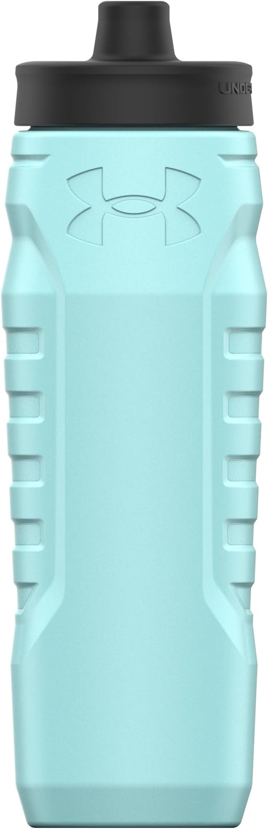 Under Armour Squeeze Water Bottles, 32 oz Water Bottles, Sideline Sports Water Bottle with Quick-Shot Lid, Quick & Easy Hydration, Gym Water Bottles, Squeeze Bottle, 1 32oz Bottle