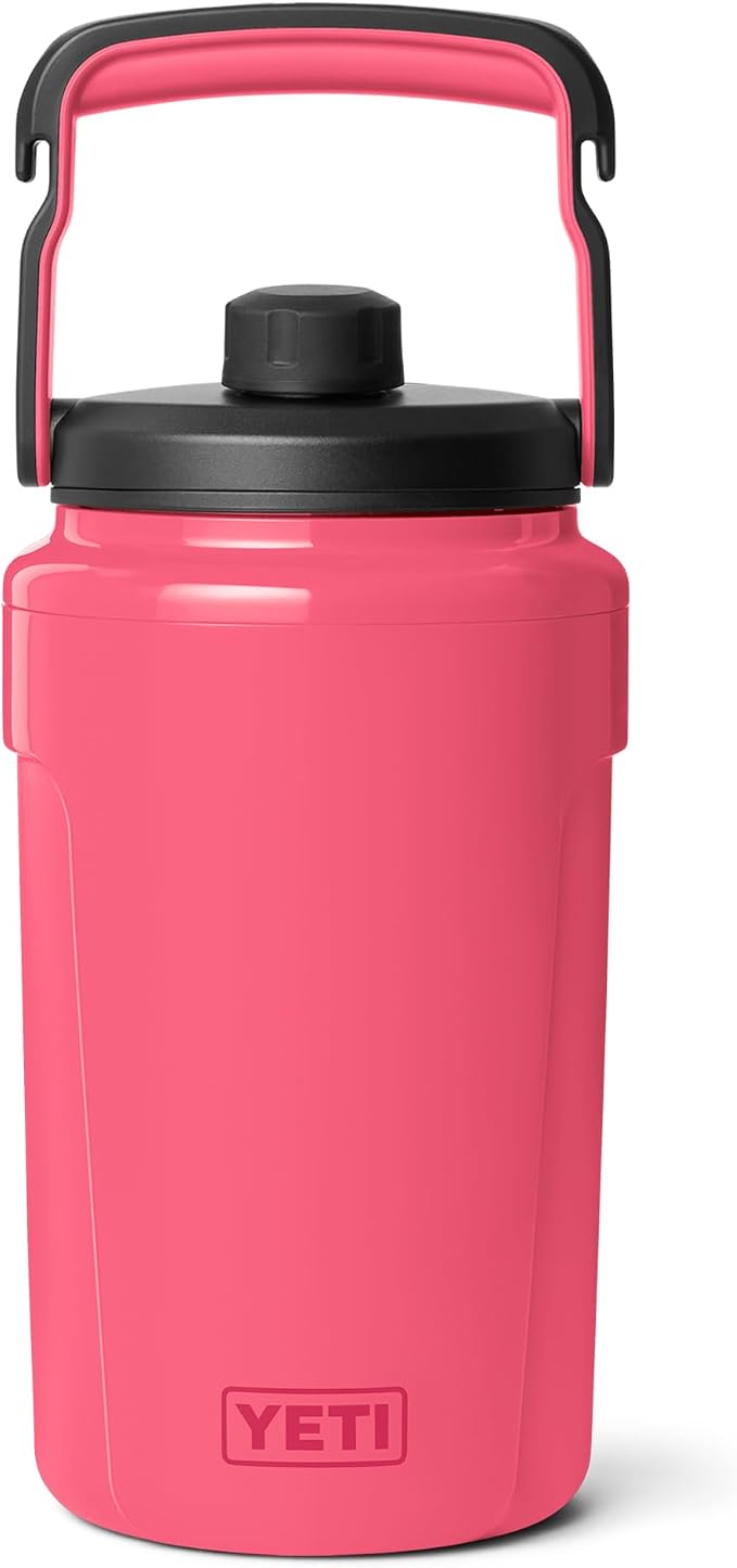 YETI Silo Half Gallon Insulated Chug Cap Water Jug – Leakproof, Lightweight Sports Bottle with Fence Hook Handle – Keeps Drinks Ice-Cold – Ideal for Gym, Sports & Tournaments, Tropical Pink