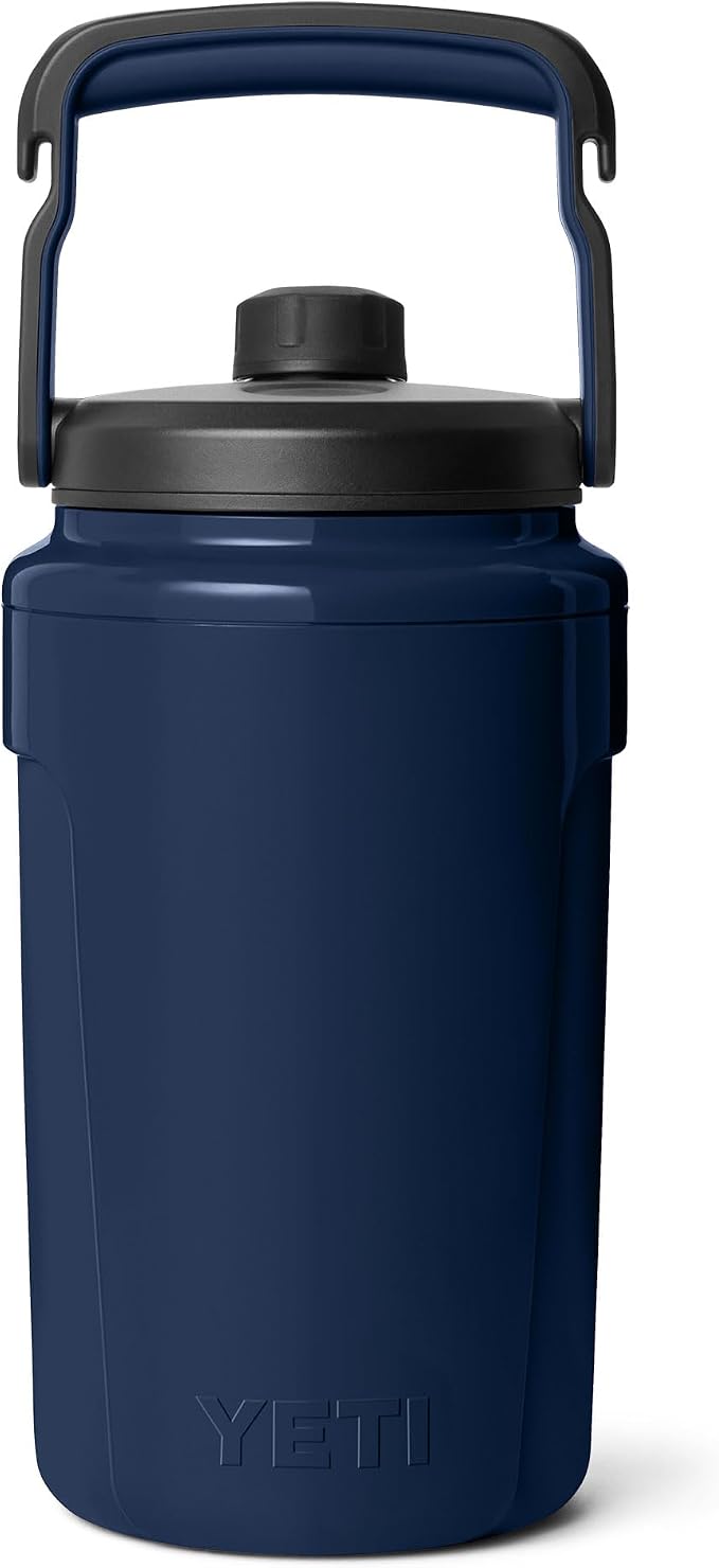 YETI Silo Half Gallon Insulated Chug Cap Water Jug – Leakproof, Lightweight Sports Bottle with Fence Hook Handle – Keeps Drinks Ice-Cold – Ideal for Gym, Sports & Tournaments, Navy