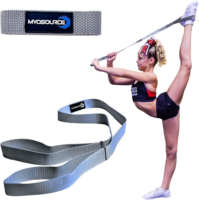 Cheerleading Flexibility Stunt Strap - Improve Stretching and Stunts for Cheer Dance Gymnastics & Physical Therapy – Stocking Stuffers Present for Kids Girls Adults - 12 Colors