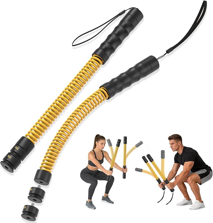 Ropeless Battle Ropes 4.0, Heavy Duty Portable Steel Core | For Home Gym & Outdoor, Anti-Slip Ergonomic Handles for Strength Training, HIIT & Full Body Workout, Ideal for Men & Women
