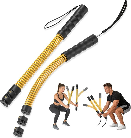 Ropeless Battle Ropes 4.0, Heavy Duty Portable Steel Core | For Home Gym & Outdoor, Anti-Slip Ergonomic Handles for Strength Training, HIIT & Full Body Workout, Ideal for Men & Women