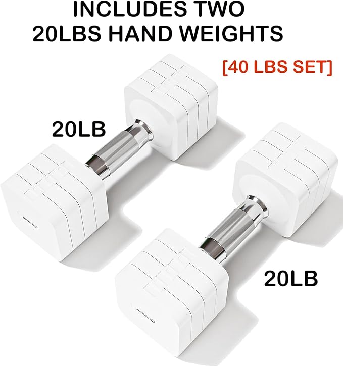 Adjustable Dumbbell Set for Women Men 7.5LB/10LB/15LB/20LB/25LB Each | Dumbbells Set of 2, Free Weight Set at Home Gym, Hand Weights with Locking/Metal Handle for Exercise Muscle Toning Rehab