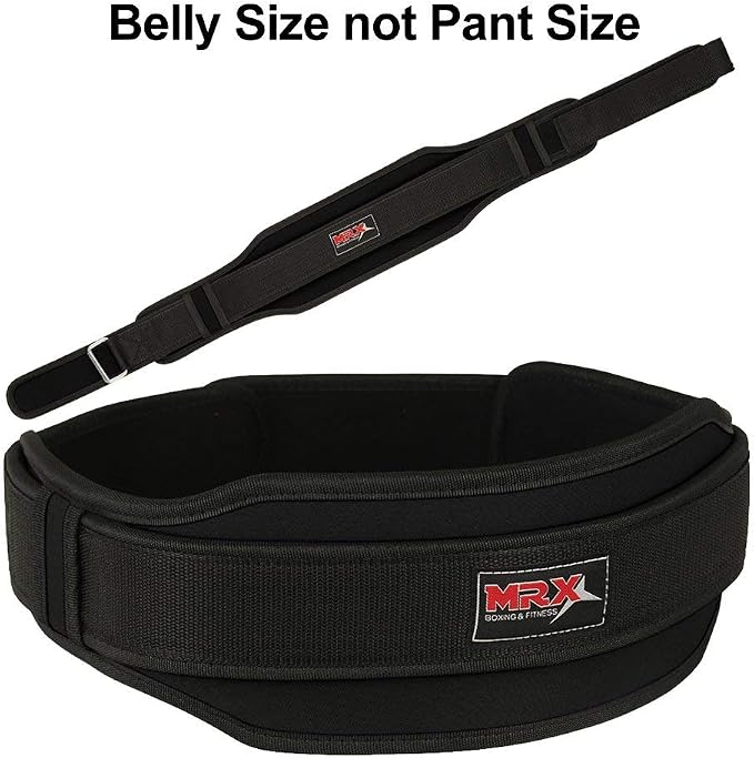 MRX Weight Lifting Belt with Double Back Support Gym Training 5" Wide Belts 11 Colors