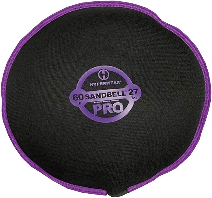 Hyperwear SandBell PRO Sandbag for Working Out - Heavy-Duty Pre-Filled Neoprene Weight with Clean USA Sand & Kettlebell Alternative for Slams, HIIT & Strength - Textured Grip, No-Leak (6-70 lb)